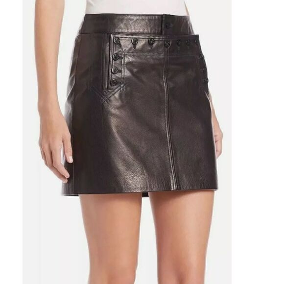 Ralph Lauren Black Lambskin Sailor Mini Skirt - Picture 4 of 16